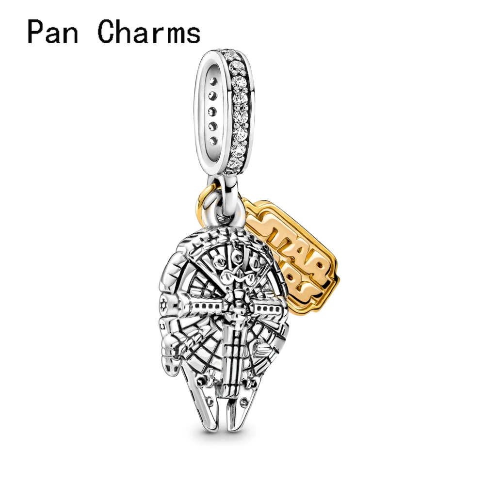 

Wholesale Movie Spaceship Millennium Falcon Silver Plated Metal Dangle Charm Beads Fit Original Pandora Bracelet Women Jewelry