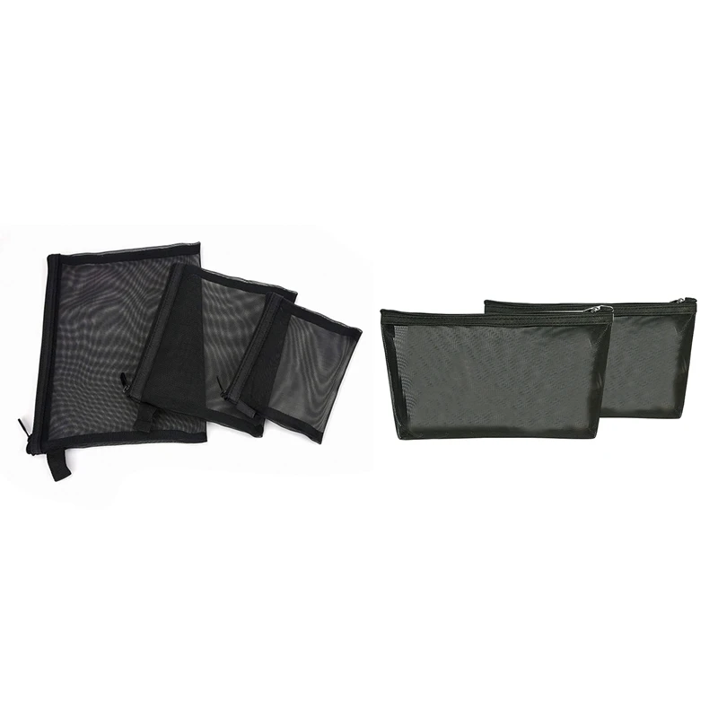 

2 Set Beauty Makeup Cosmetic Accessories Organizer Women Cosmetic Bag,Nylon & Net