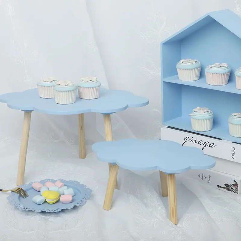 Деревянный домашний орнамент для кексов подставка торта десерта стола газона