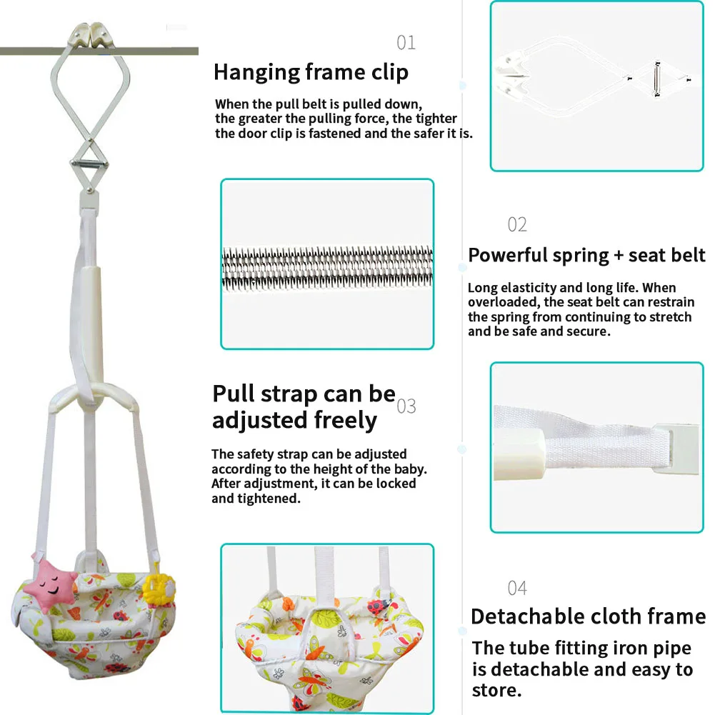 Walker Indoor Activity Assistant Safety Baby Doorway Jumper Adjustable Swing Bouncing Infant Hanging Seat Exercise Toddler Toys | Мать и
