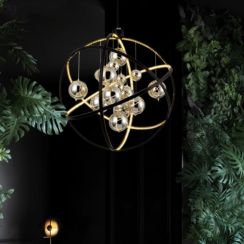 Светодиодная люстра в скандинавском стиле современная стеклянная лампа форме