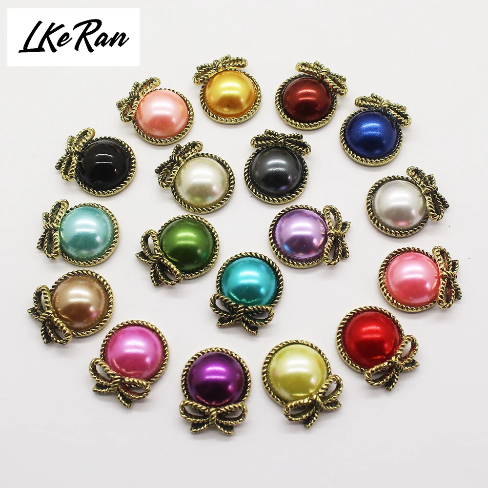 10 шт. 16*20 мм металлическая жемчужная кнопка в форме гриба для свадебных