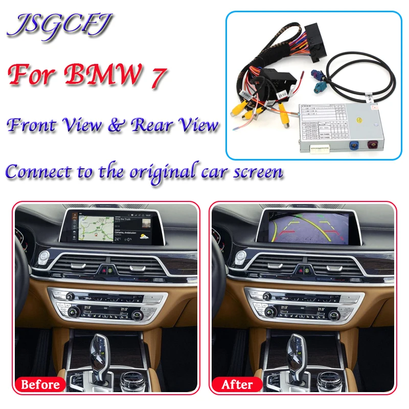 

For BMW 7 F01 F02 F03 F04 G11 G12 2009~2021 CIC NBT EVO MGU Interface Adapter Rear Front Camera Original Screen Upgrade Decoding