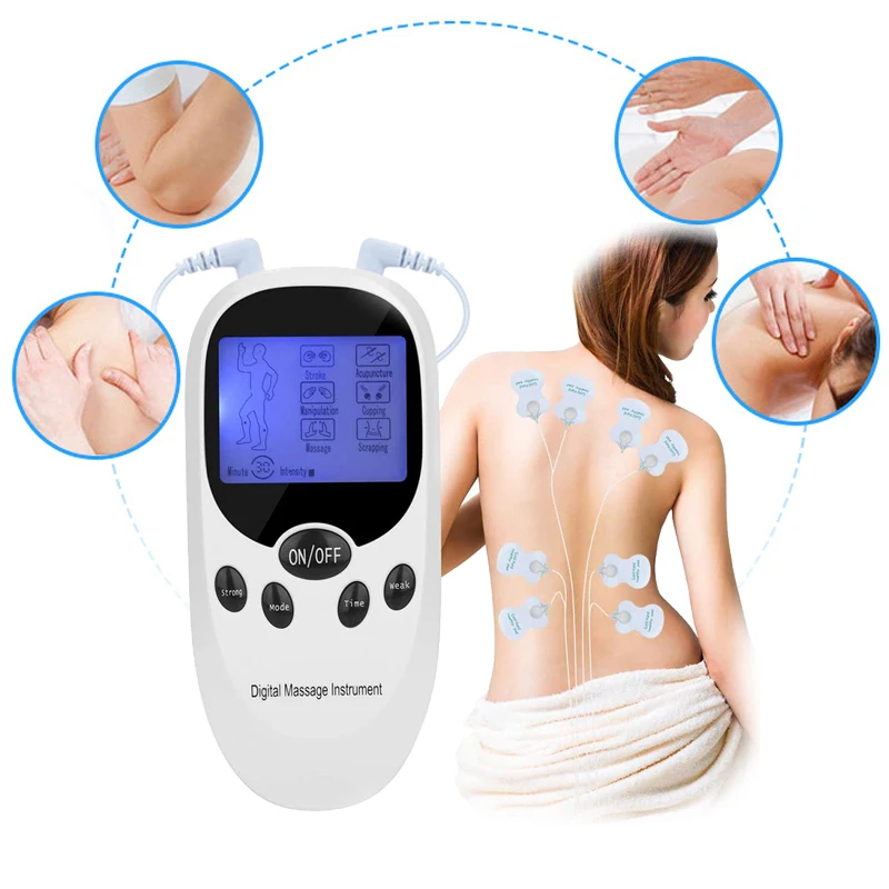 6 Modes TENS Body Massager Digital Acupuncture Machine EMS Therapy Device Electric Pulse Muscle Stimulator Pain Relief Massage 