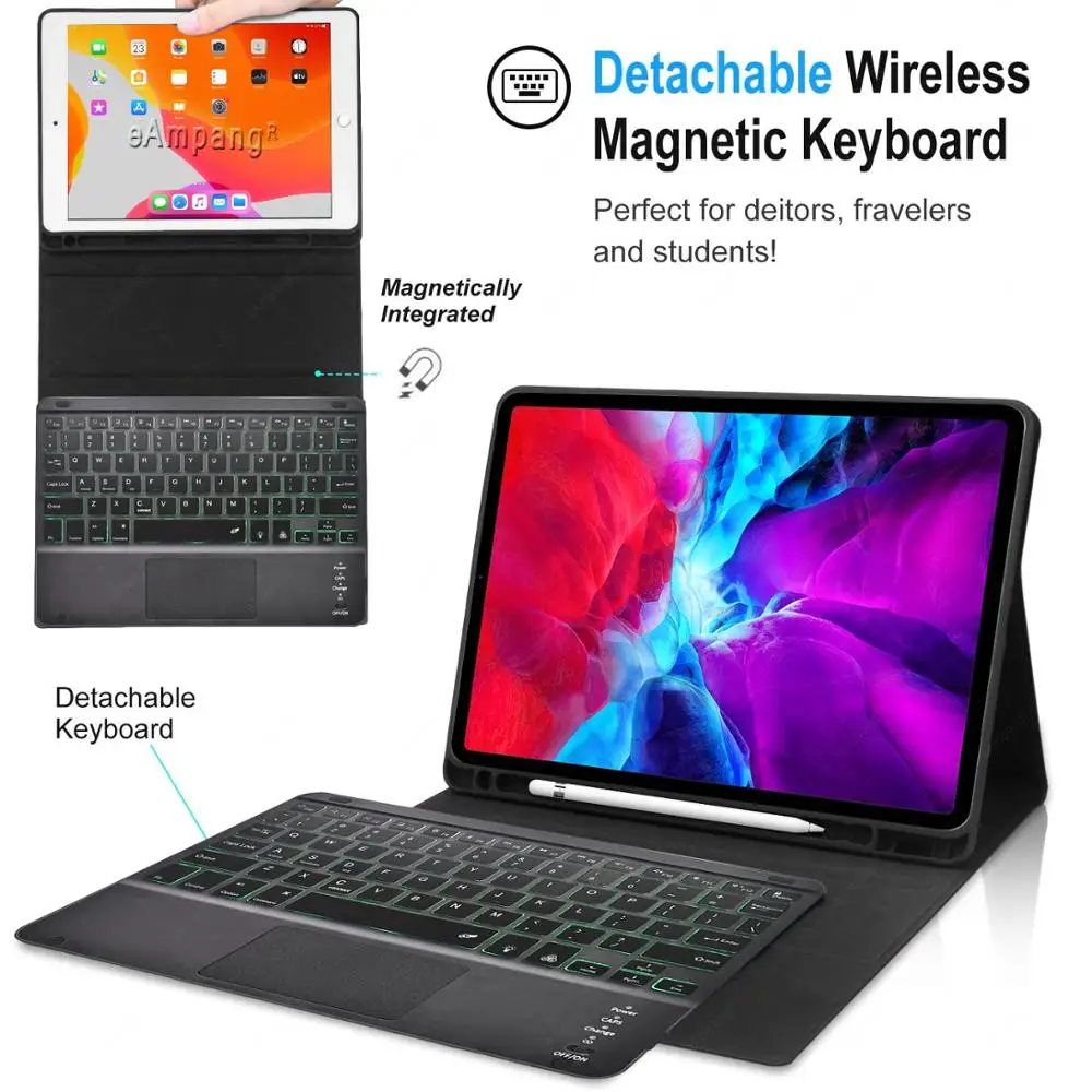 Клавиатура для Apple iPad 10 2 2019 9 7 2017 2018 Air 3 4 Pro 5 11 2020 чехол с тачпадом | Компьютеры и