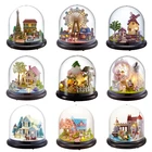 Игрушечный домик сделай сам, кукольный домик с крышкой, наборы для сборки, миниатюрный кукольный домик, чехол, игрушки для детей, подарок на день рождения