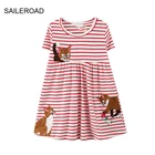 Детское летнее Хлопковое платье с коротким рукавом