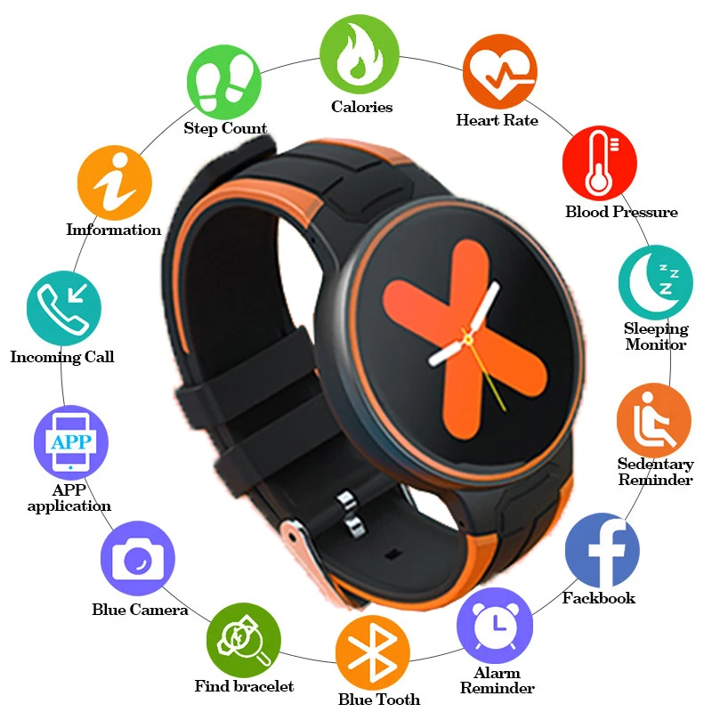 

Fashion Sports Watch Men Waterproof Wristband Fitness Tracker Watch with Pedometer Heart Rate Monitor For Men's And Women's