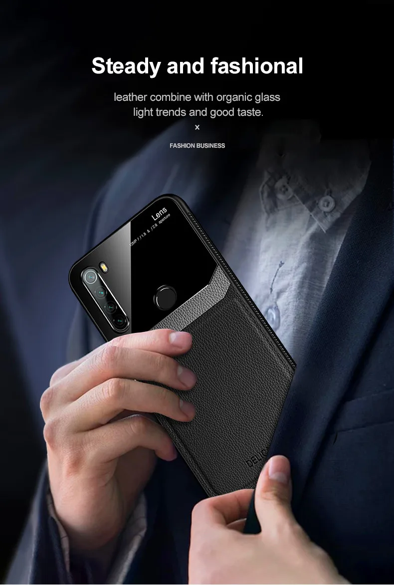 Роскошный чехол для Xiaomi Redmi Note 8 7 Pro Note8T кожаный зеркальный Силиконовый