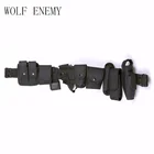 Многофункциональный тактический ремень безопасности 10 в 1, кобура для пистолета, чехол для фонарика, набор инструментов, ремень, военный, полицейский