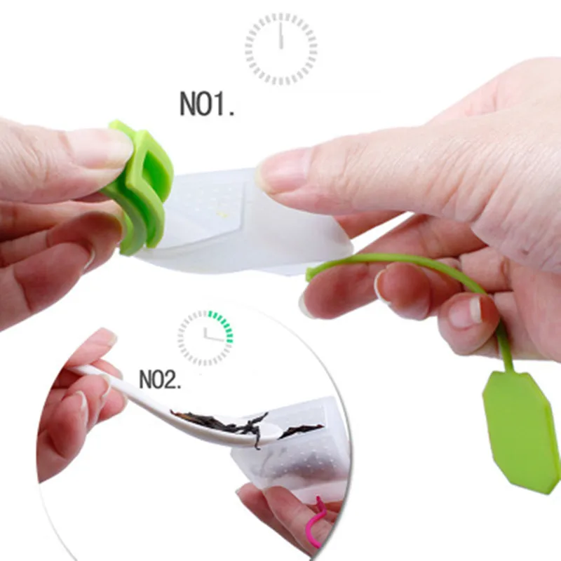 Силиконовые чайные пакетики красочный стиль ситечко травяные Infusers Фильтры