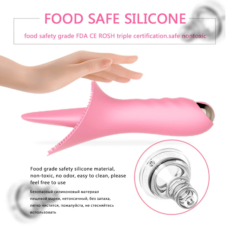 Silicone Innovative G-spot Vibrator Rechargeable Tongue Massage 10 Speed Vibrating Quiet Clitoris Stimulator Sex Toys for Women | Красота и