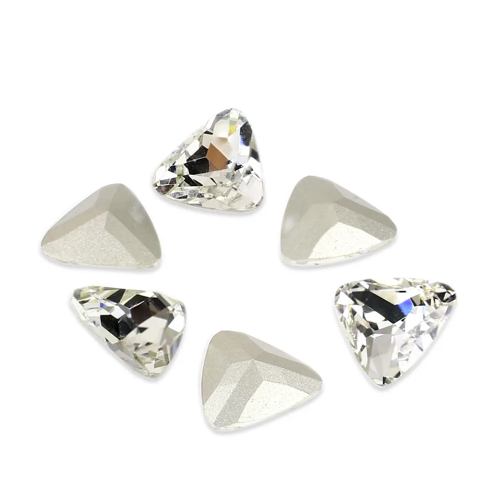 15 мм треугольники K9 стеклянная стразы аппликация Сделай Сам ремесло 3D пионтед