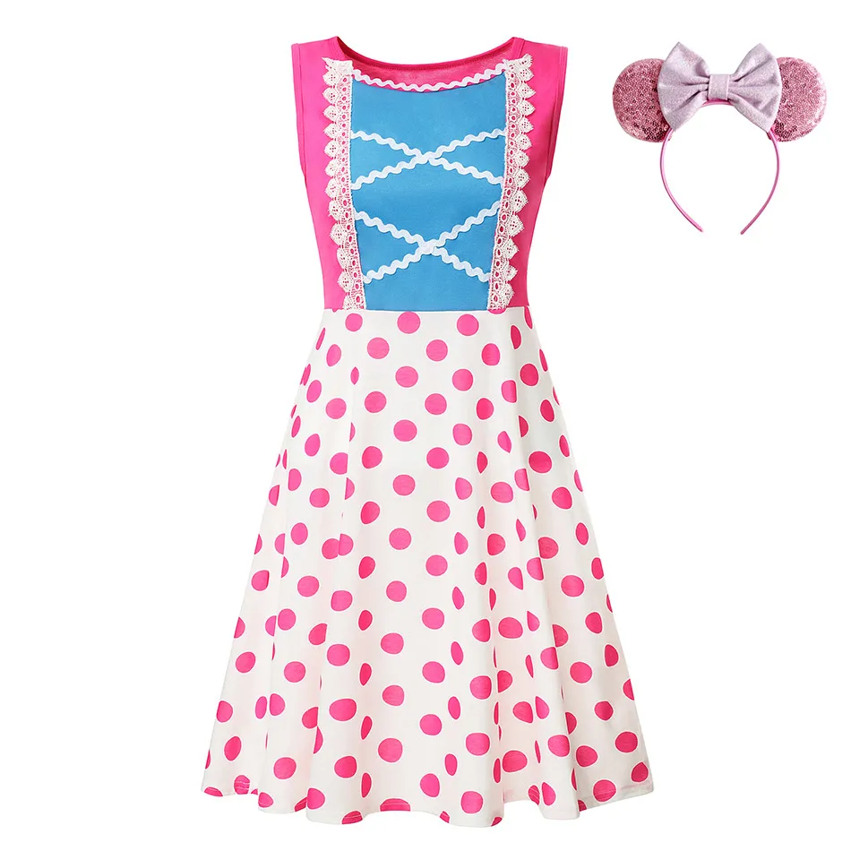 Bo Peep S-M-L-XL-XXL платье принцессы взрослая Эльза Анна Белль мама Ариэль Рапунцель платья Минни Бо Peep Maleficent ролевые игры одежда для вечеринок - Цвет: Bo Peep