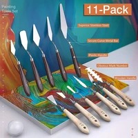 hot painting knives set of 11 artist oil paint knife art tool different blade shapes and sizes for painting supplies