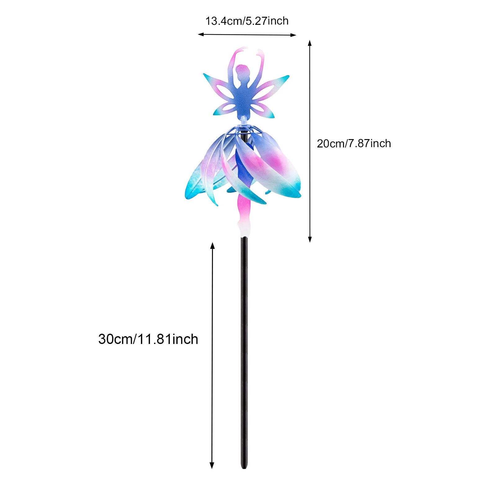 

Metal Fairy Ballerina Wind Spinner Winds Gauge Windmill Metal Sculptures Stake Construction For Garden Patio Yard Decor