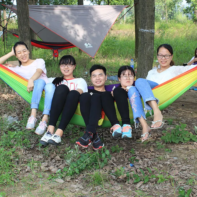 Подвесное кресло гамак большой с качели портативный парашютный на 2