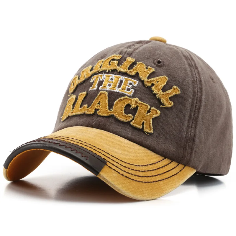 

Washed Cloth Letter Embroidery Baseball Cap Retro Trendy Male Wild Female Sunshade Cap Cappello Uomo Baseball Sombrero Kapelusze