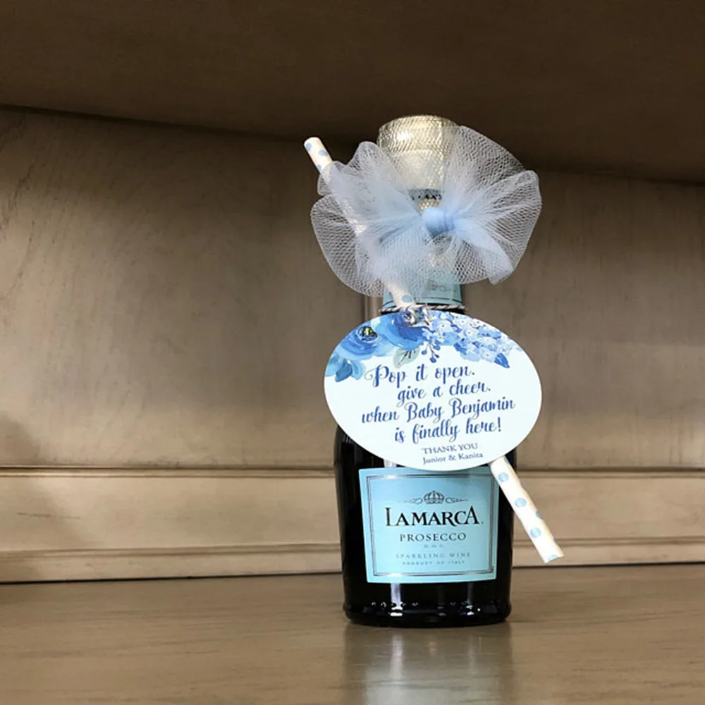 Пользовательские детские бигуди для душа синие цветочные персональный подарок