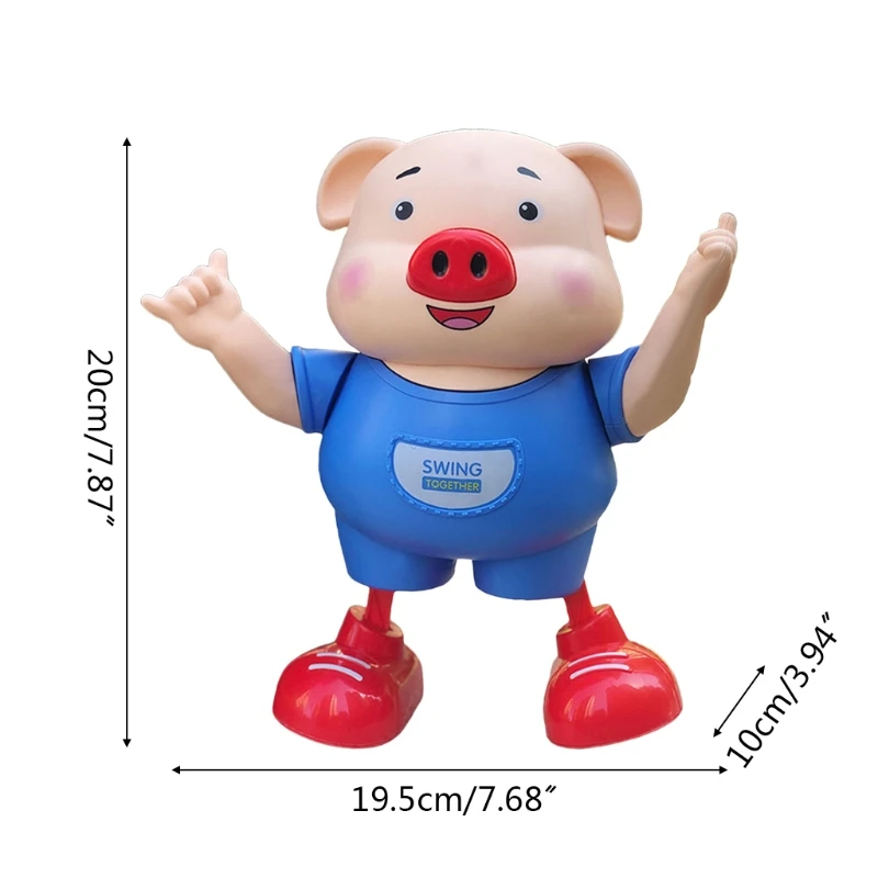 

2021 New Music Dancing Pig Toy Music Doll with Lights for Babies Popular Musical Gifts