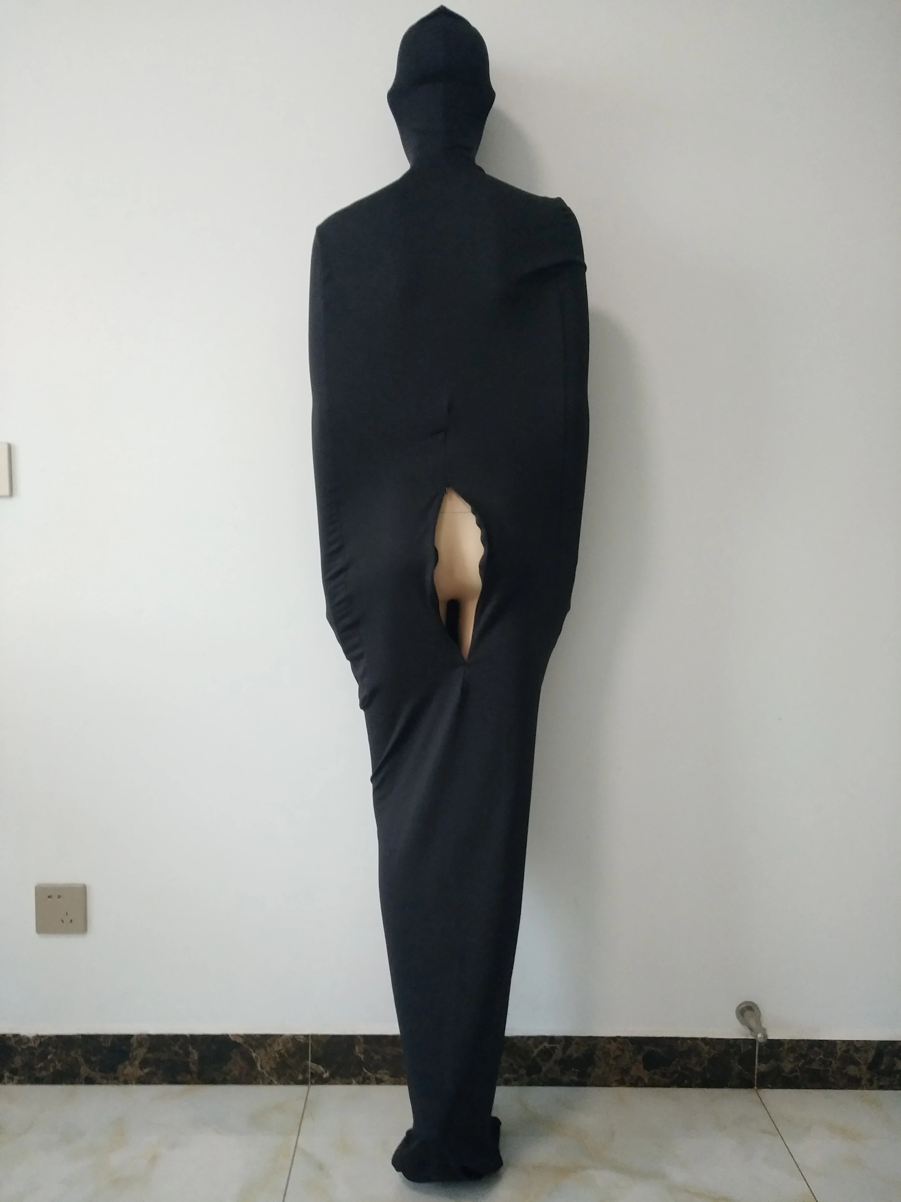 Унисекс костюм для мамы черный спандекс Наряд Костюмы унисекс спальный мешок с