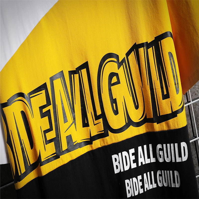 Мужская футболка в стиле хип хоп Liketkit свободная японском с коротким рукавом и