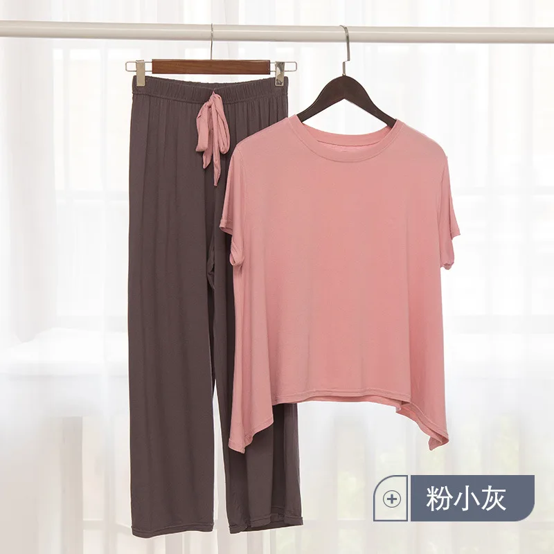

Women Two Piece Set Suit Home Wear short Pants Summer O-Neck Basic Lady Casual Solid Female Clothes