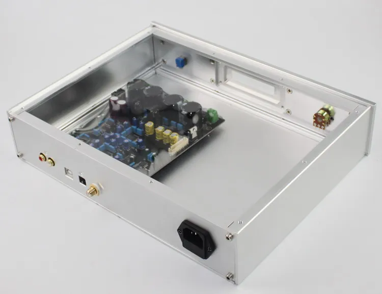 D250 W328 H70 оболочка декодирования ЦАП шасси DIY анодированный алюминиевый чехол для
