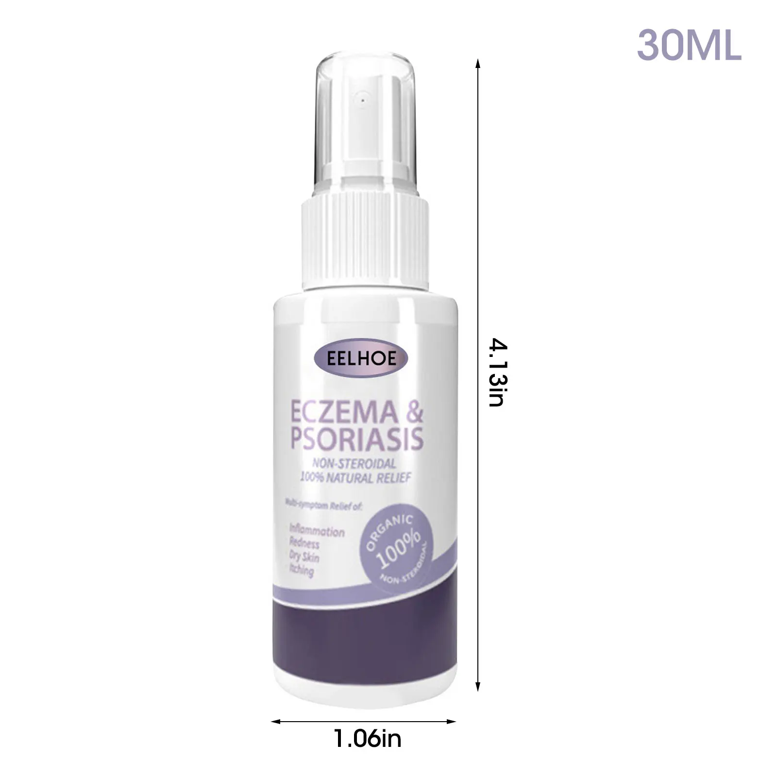 

Non-Steroidal 100% Natural Extract Relief Eczema & Psoriasis Spray Strong Effective Treatment Psoriasis Dermatitis Eczematoid