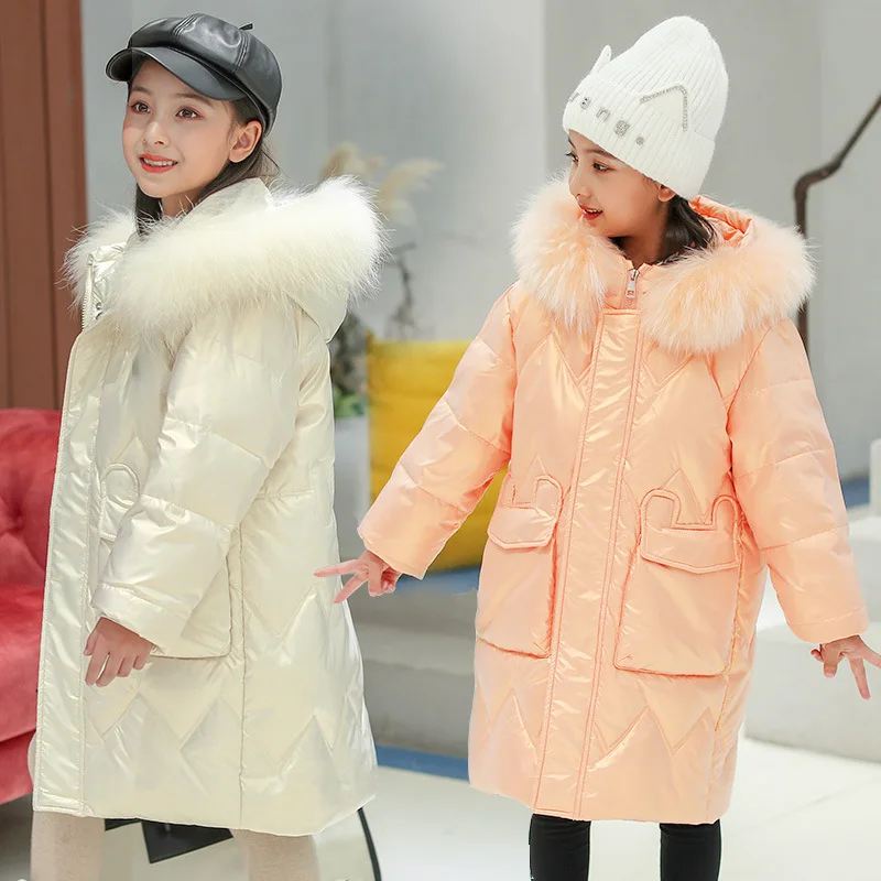 

2021 New Fashion Children Down Jackets For Girls In The Long Section