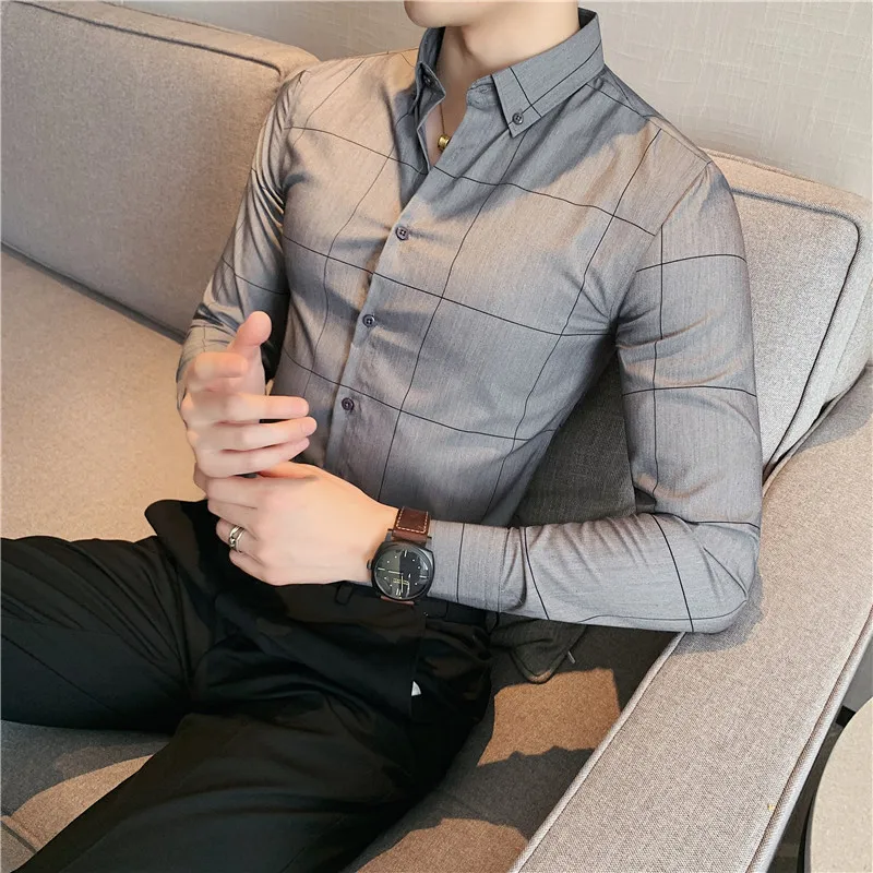

Рубашка мужская Oalid, с длинным рукавом, приталенная, повседневная, деловая, официальная, офисная, под смокинг, 2021