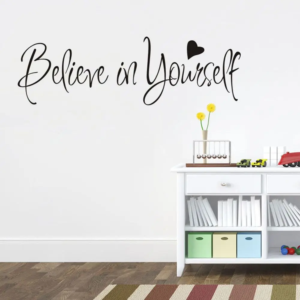Поверьте в себя настенные наклейки вдохновляющие цитаты пословицы наклейка
