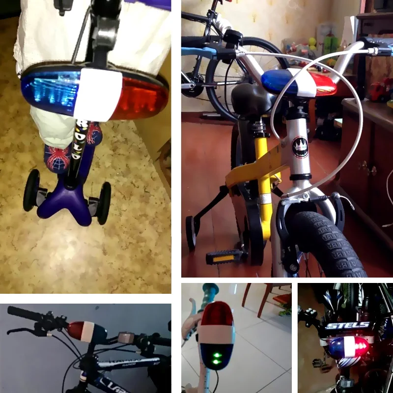 6 светодиодный 4 тон рог для Велосипедный спорт велосипед колокола светильник