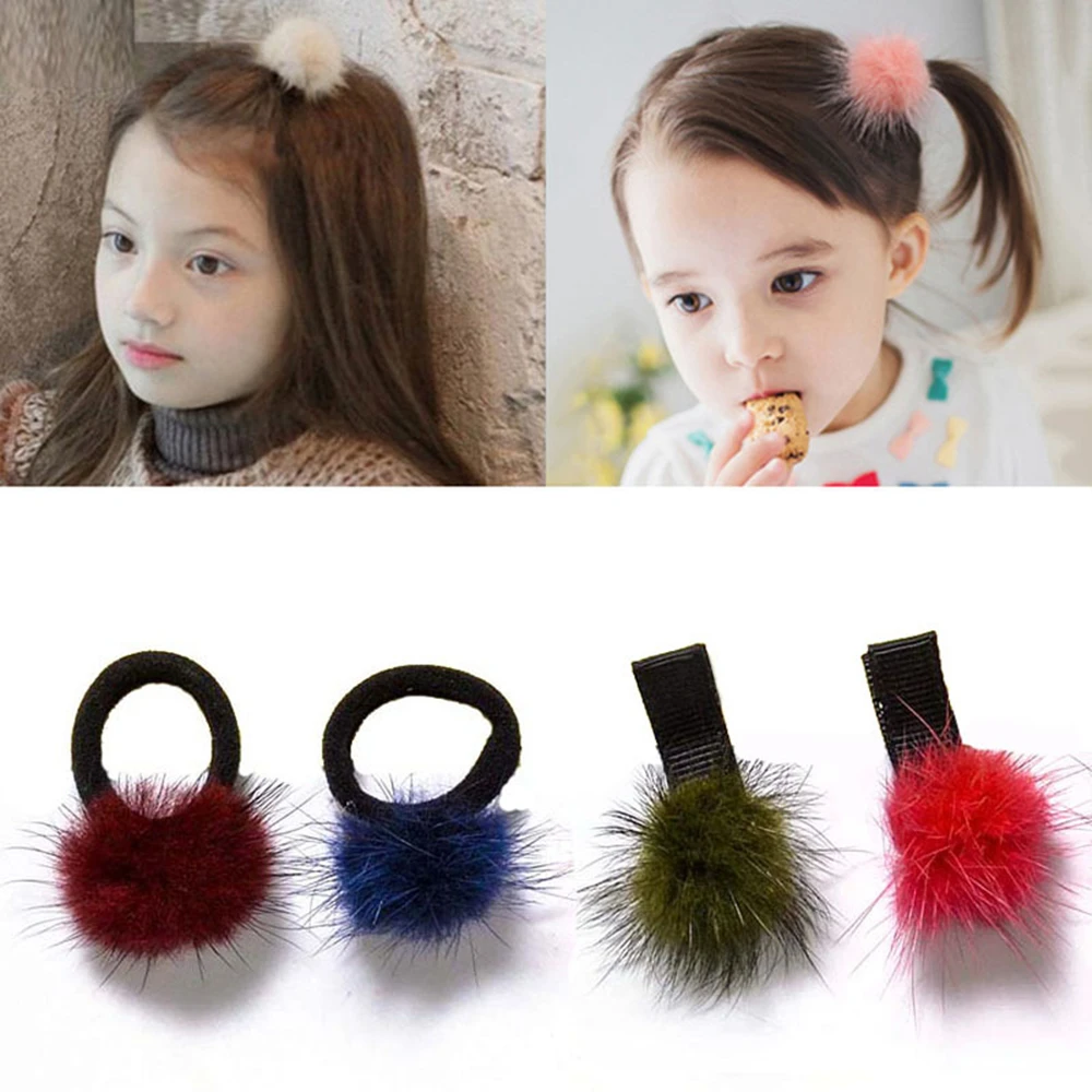 10 шт./лот Детские милые аксессуары для волос головные уборы мини-норковые шарики
