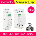 HCH8-25A Американская классификация проводов 2р 4P 40A 63A 100A 220V din-рейку бытовой AC Контактор В соответствии с стандартом с ручным Управление переключатель 2NO 1NO1NC 2NC 4NO 2NO2NC4NC
