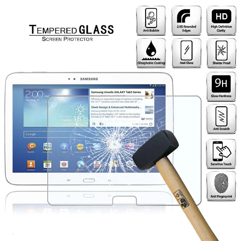 Защитная пленка для экранов планшетов из закаленного стекла чехол Samsung Galaxy Tab 3 10 1