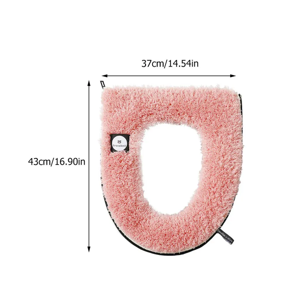 

2Pcs Winter Seat Mat Toilet Seat Cushion Zipper Type Toilet Mat for Bathroom