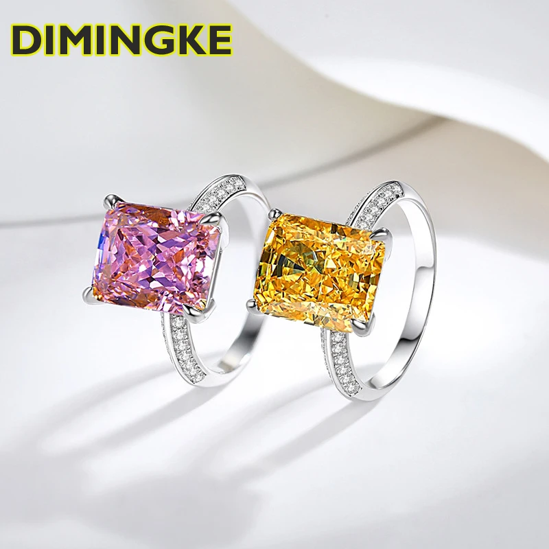 Женское кольцо из серебра 100% пробы с бриллиантами 9 х11 мм | Кольца