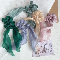 hair band large silk fabrics fabric sweet hair accessories immortal ribbon up do intestine solid color hair band