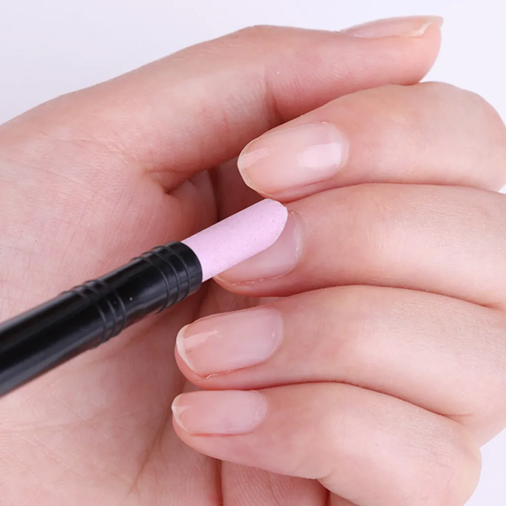 Толкатель для удаления кутикулы маникюрная двухголовая пемза ручка скраб