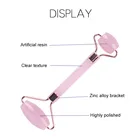 Камень Kamien Gua Sha для массажа лица, камень из розового кварца и нефрита, бритвенный камень для лица, 2 шт.компл.