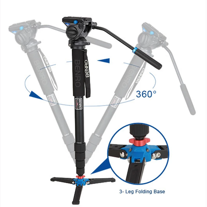 Benro A49TDS4 Sport & Bird Watching Series Monopod Kit / Tripod Suit For Video DSLR Camera Recorder Support Frame Wholesale |