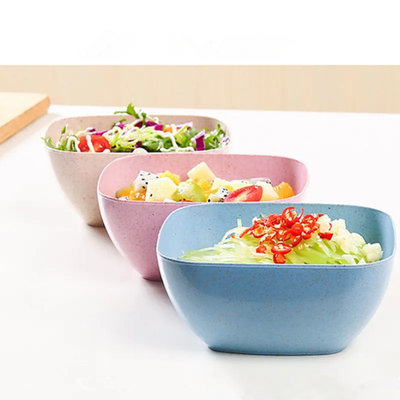 1Pcs Wheat Straw Dipping Sauce Fruit and Vegetable Salad Bowl Kitchen Cooking Seasoning Snacks Dried Candy Tray | Дом и сад