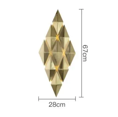 Modern LED wall lamp simple atmosphere wall decoration lamp aisle corridor lamp personality Nordic living room bedside bedroom w - Цвет абажура: W28cm   H67cm