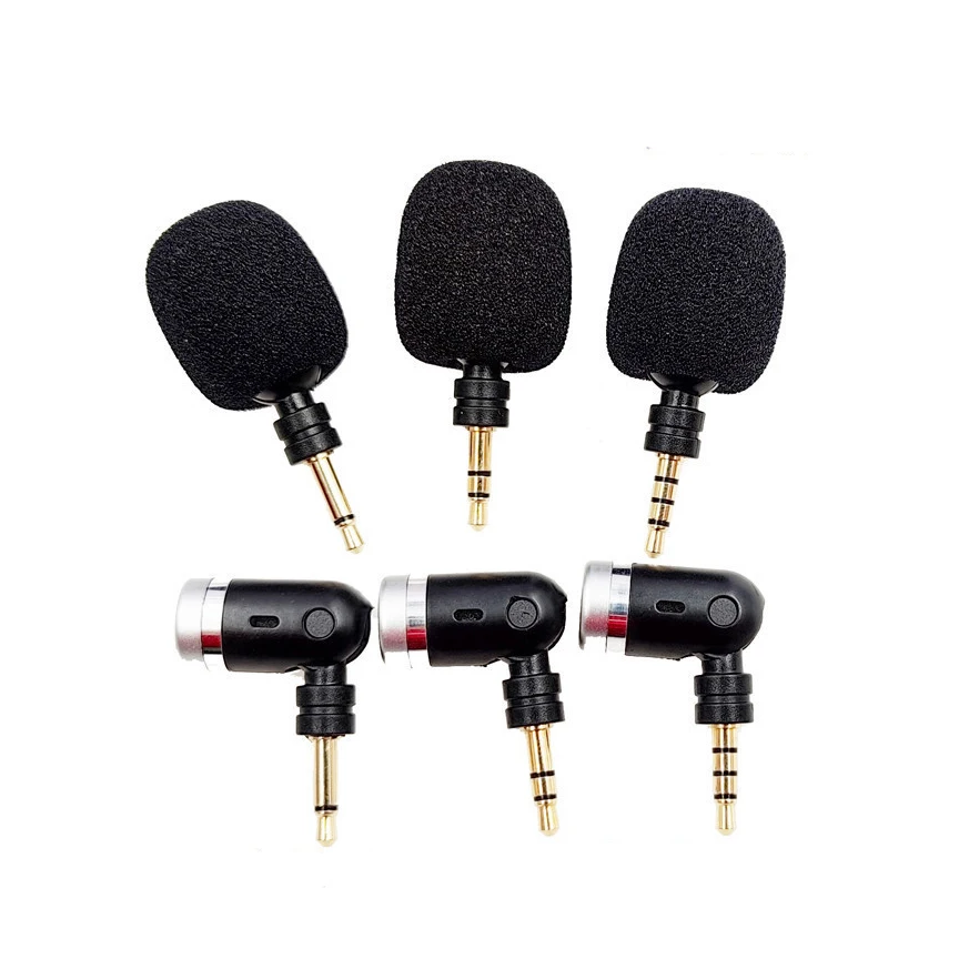 Mini Microphone Bendable Flexible Straight 3.5mm Jack Aux Mono/ Stereo/ 4 Pole Mic for Mobile Phone Computer Laptop PC Recorder