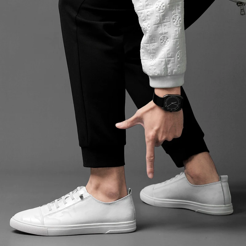 Брендовые Дизайнерские мужские повседневные туфли летние дышащие модные белые