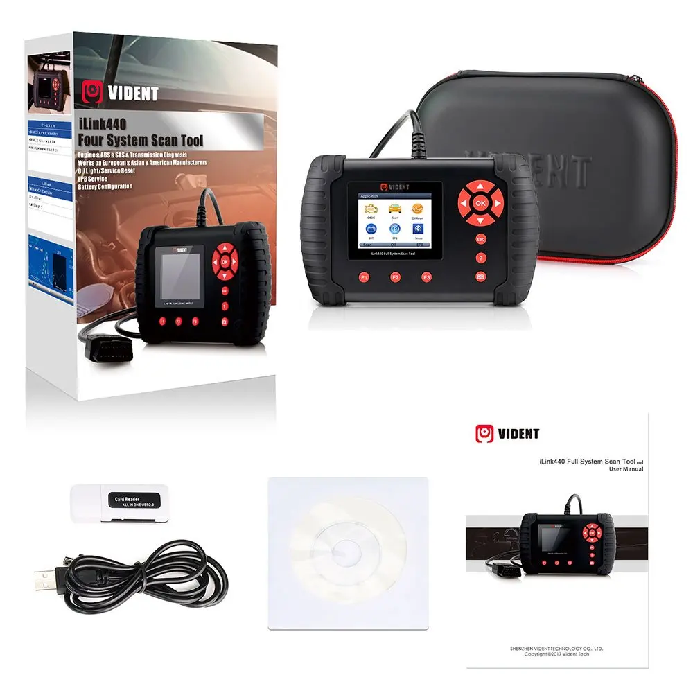 VIDENT iLINK440 4 Система сканирования Поддержка двигателя/ABS/подушки