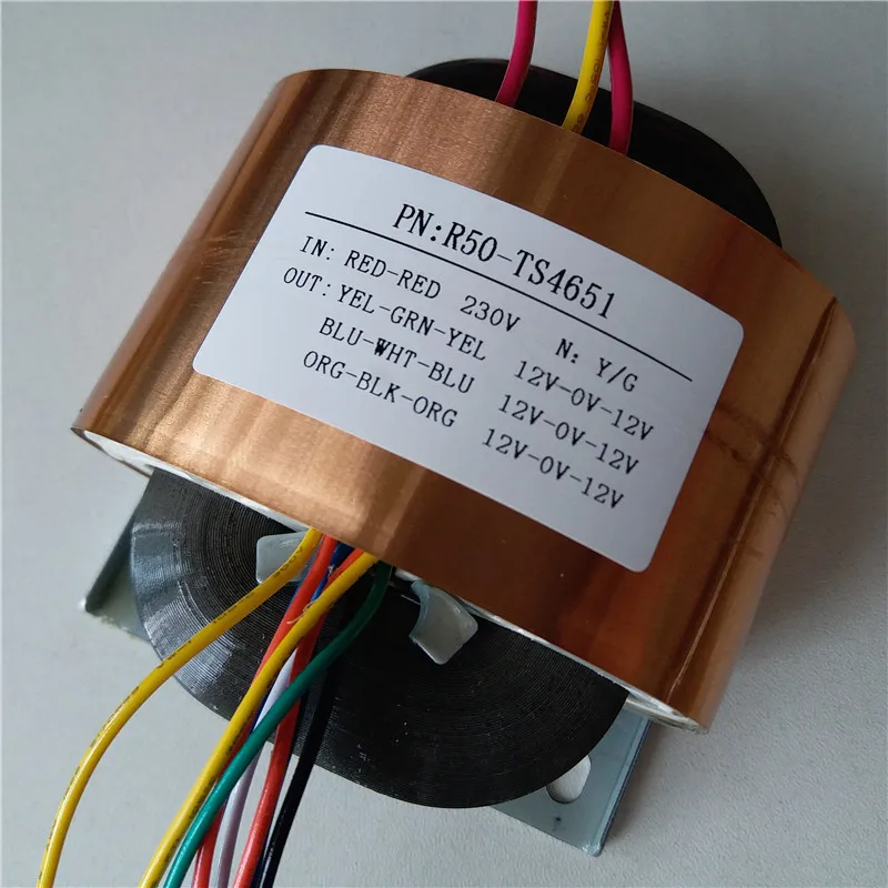 3 * 12V-0-12V 0.8A R сердечника трансформатора 60VA R50 пользовательские Трансформатор 230V с