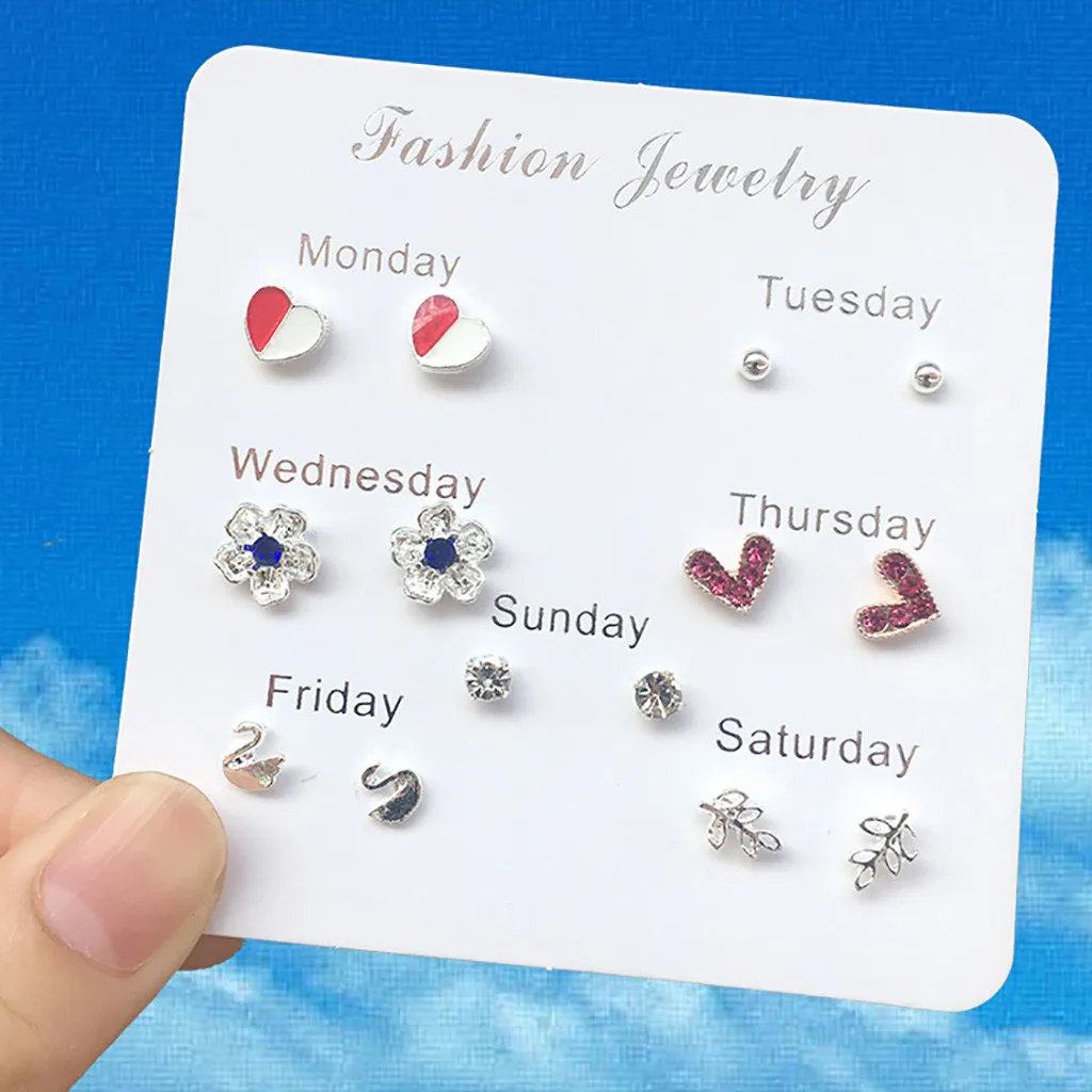 Женские серьги модный простой милый дорожный набор темпераментные