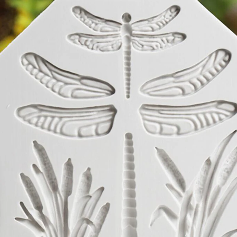 Стрекоза трава силиконовая форма помадка плесень торт украшения инструменты